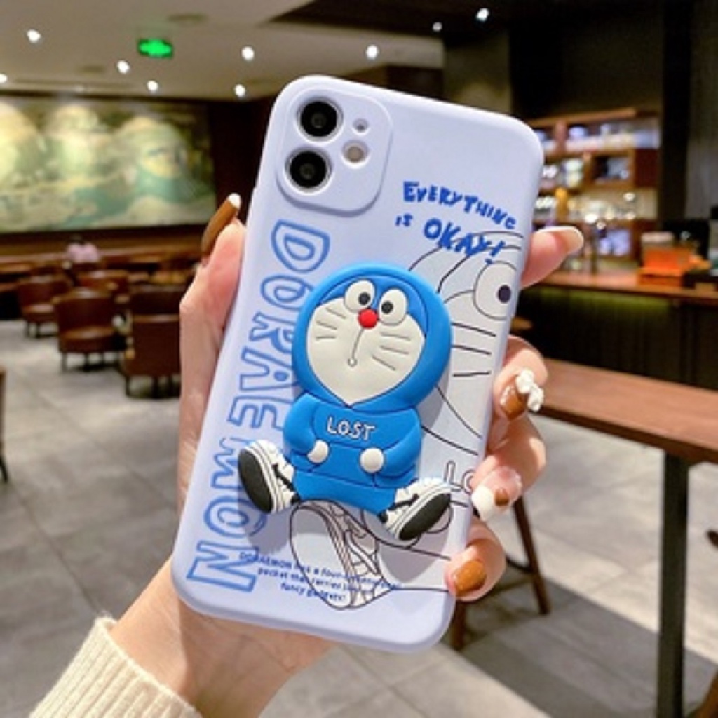 Case 3D Doraemon For Oppo Reno 6 3 5F 5 4F 4 3 2F F11 Pro F5 F7 A16 A3s A1K A15 A15s A31 A8 A9 A5 2020 A74 A93 A7 A5s A12 F9 4g 5g Soft Case