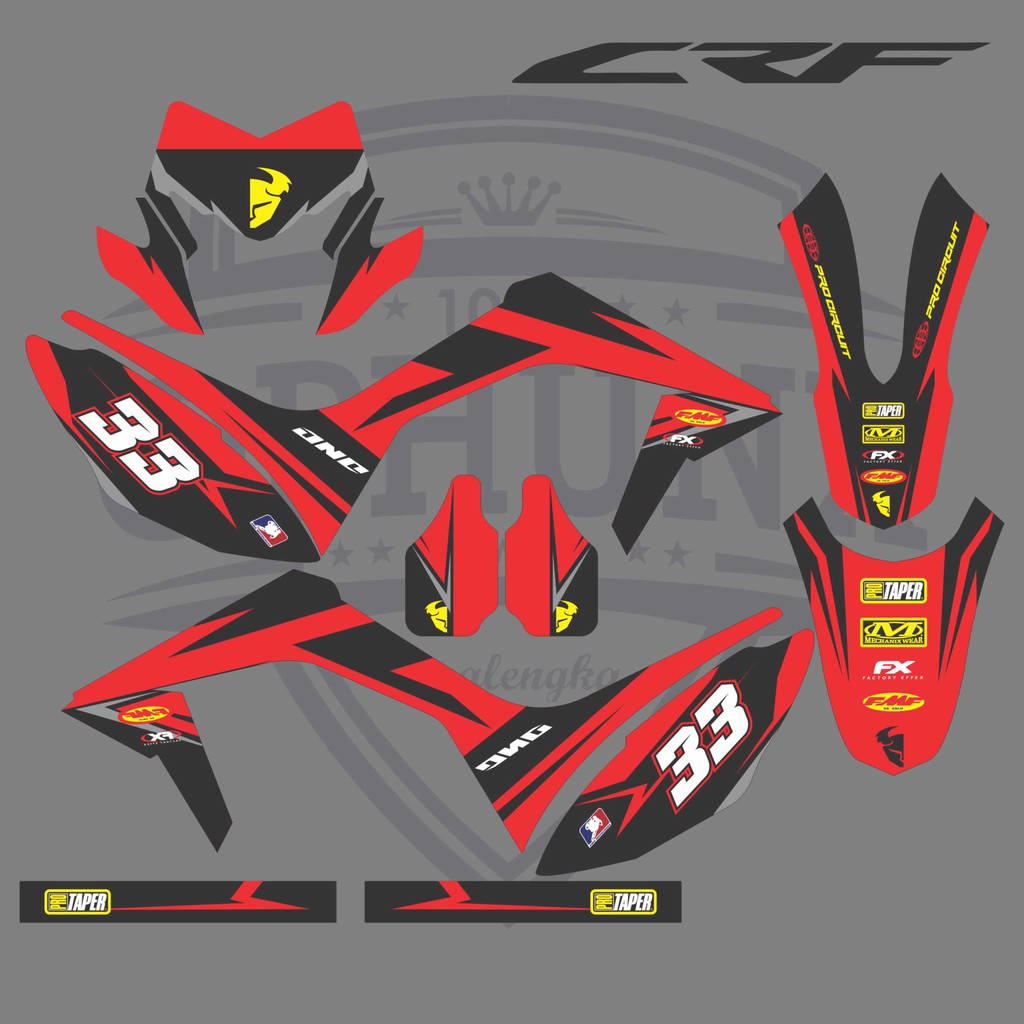 Sticker HONDA CRF 150 L Stiker Body Motor Custom No Motor Trail (3)