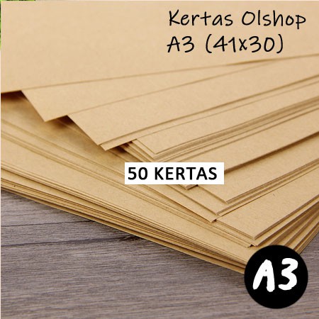 

Kertas Untuk Packing Online Shop Samson Tebal A3 41x30cm 80 GSM / Kertas Coklat Packing Polos Murah