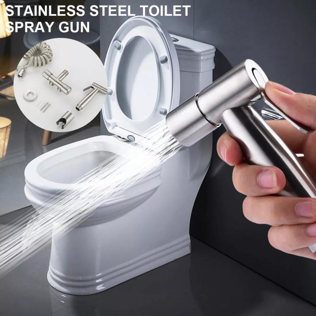 JET SHOWER BIDET TOILET CEBOK SEMPROTAN KERAN SPRAYER GUN STAINLESS SUS304