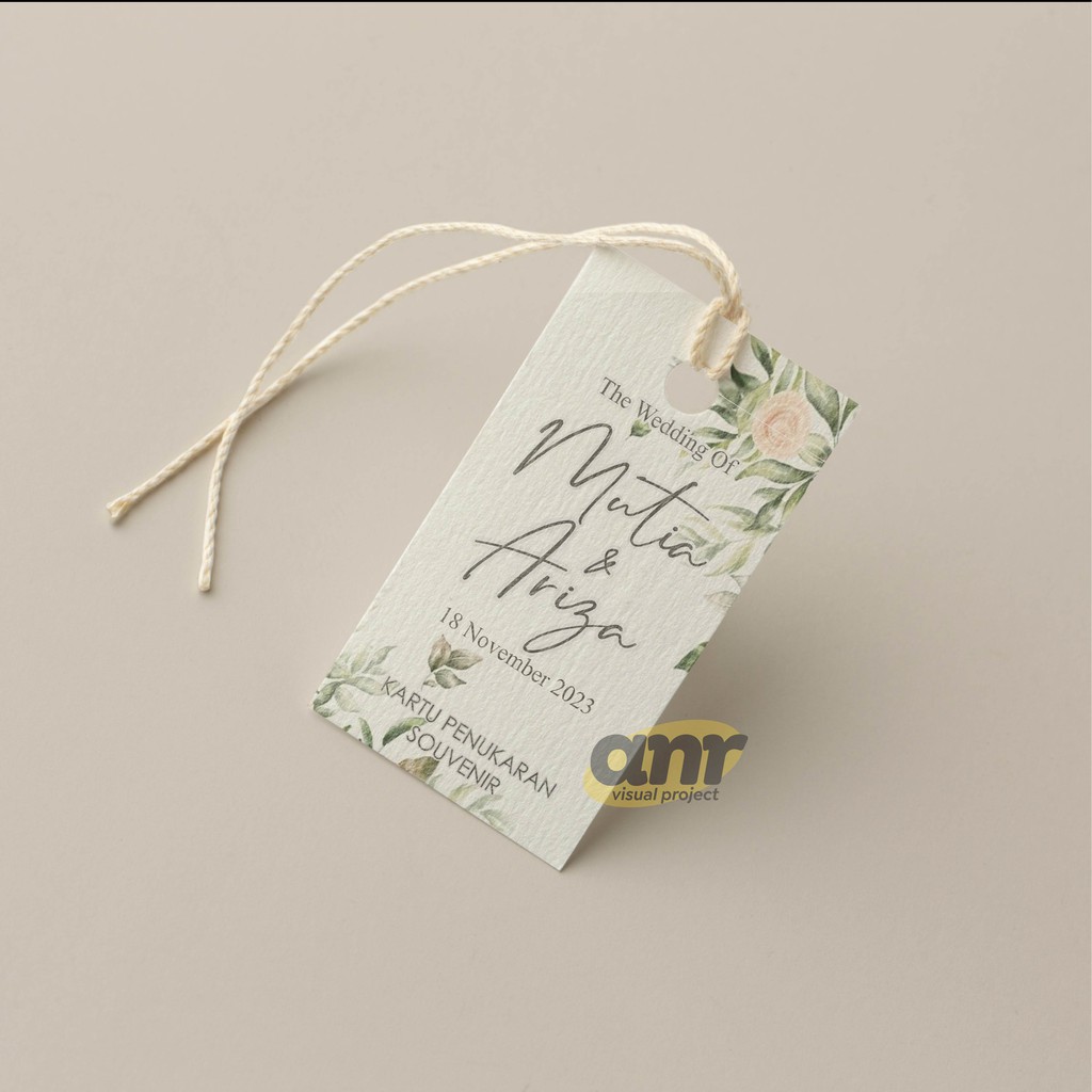 

Cetak Label Souvenir Pernikahan / Hang Tag Souvenir Wedding Murah Simple Dan Elegan murah Free Design