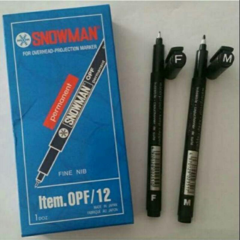 

spidol permanent snowman OPF/12 isi 12 pcs