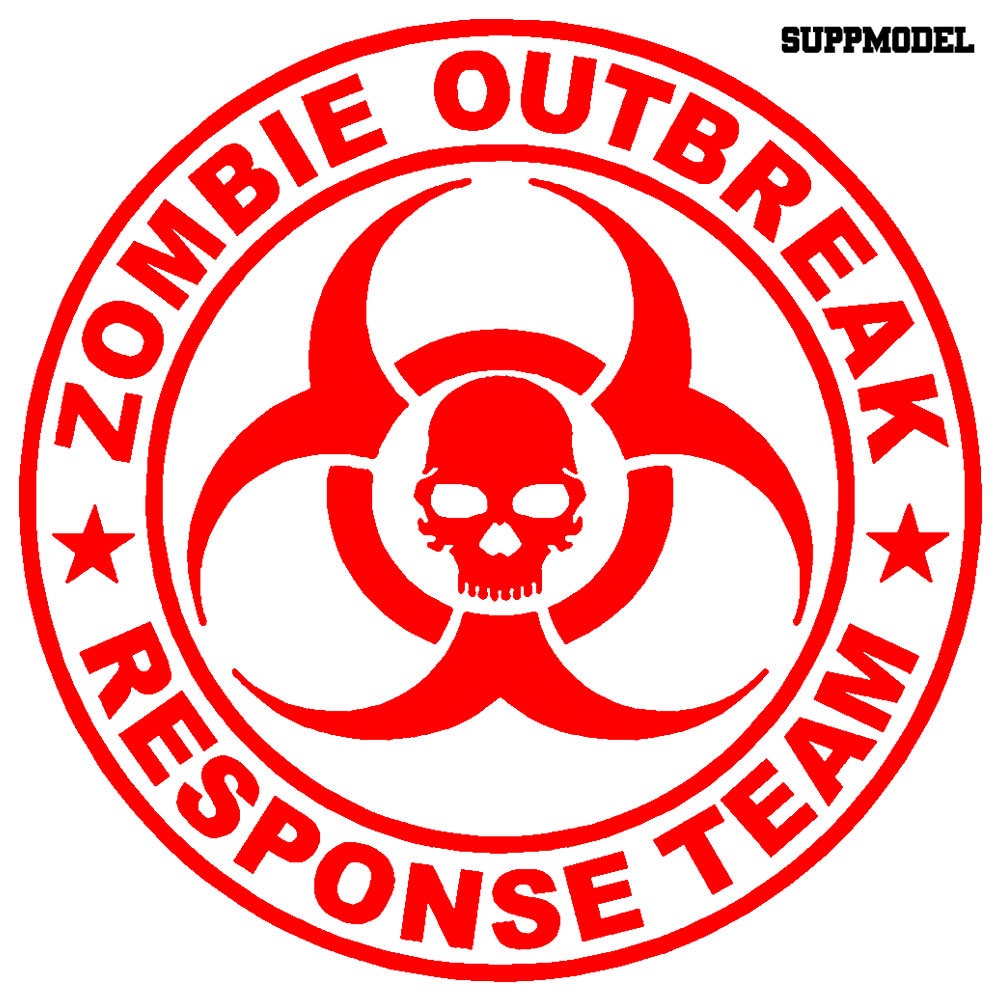 Stiker Reflektif Tema Zombie Outbreak Response Team Untuk Mobil