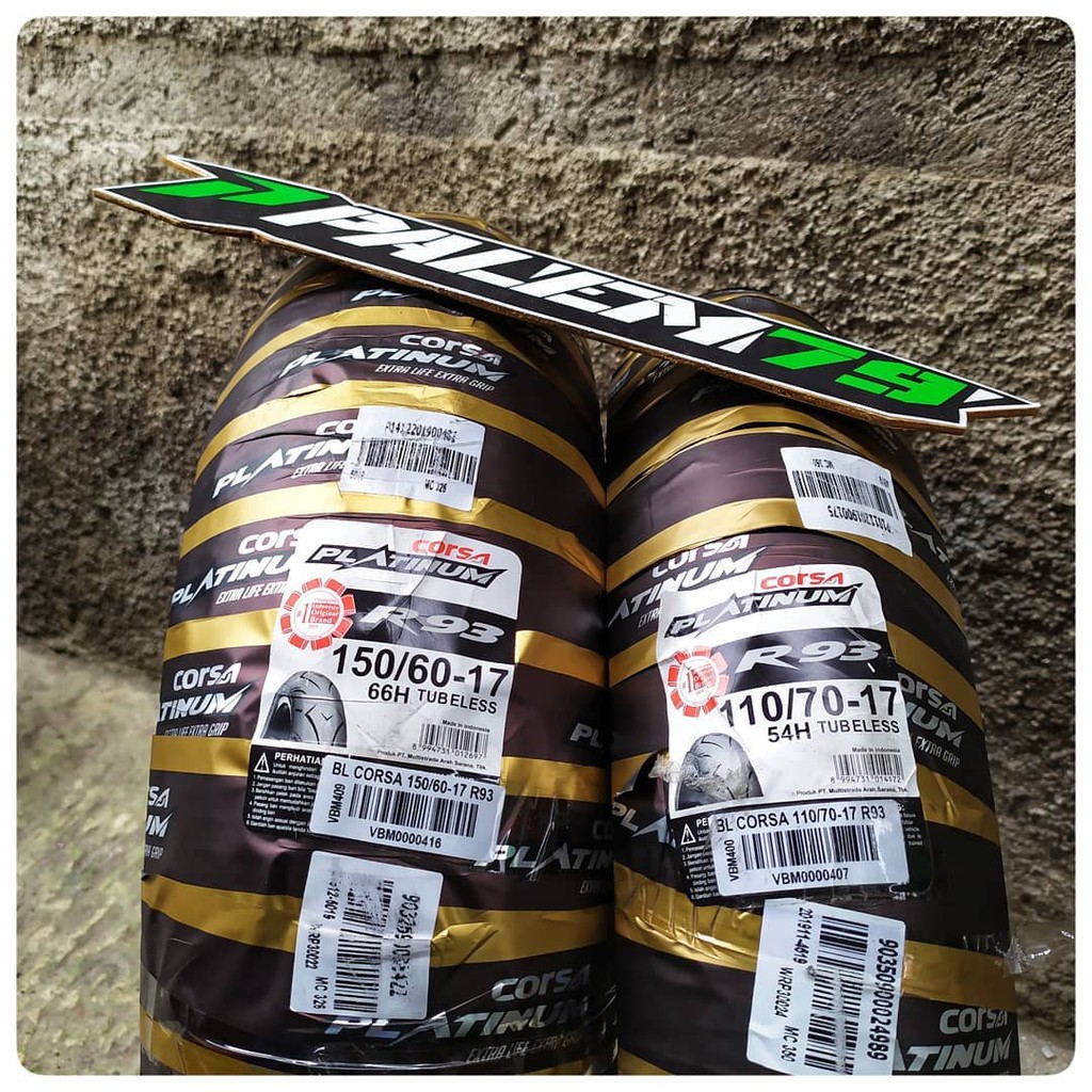 Ban Corsa R93 17 110 dan 150 - Supermoto CRF KLX Dtracker 150 Depan Belakang