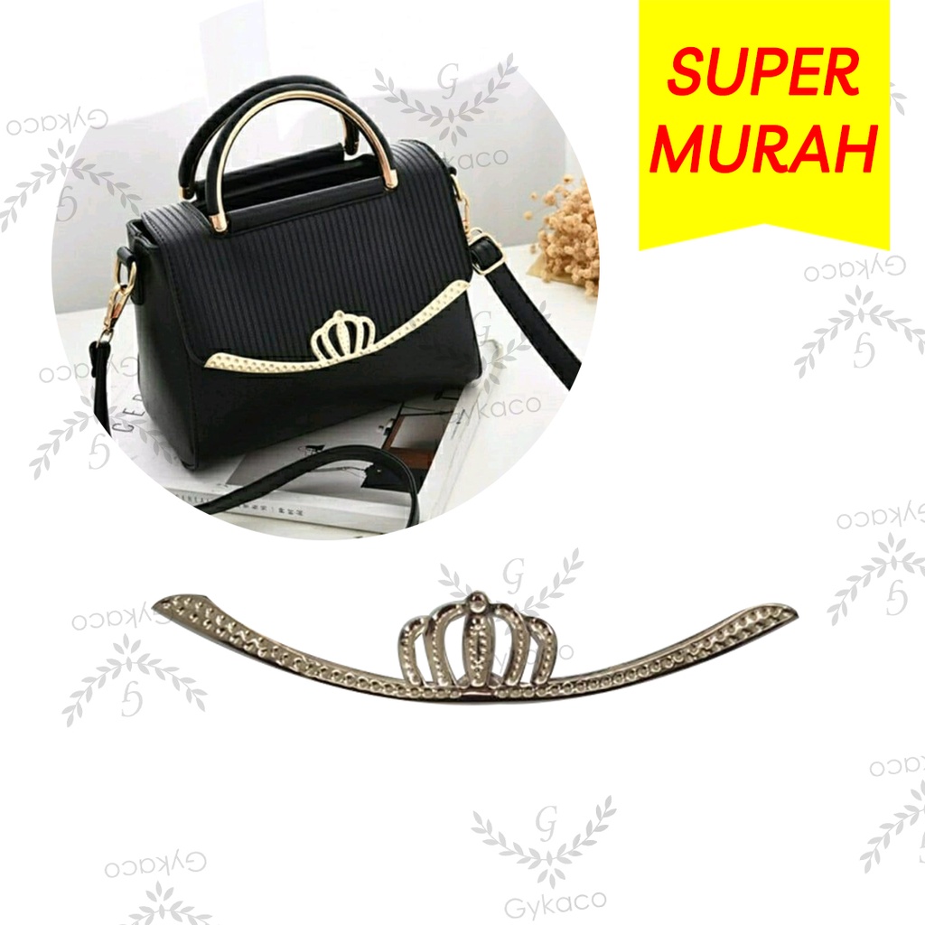 Variasi V168 Plat Behel Lengkung Mahkota (Baut) - Aksesoris Tas &amp; Dompet Wanita Fashion (IMPORT)