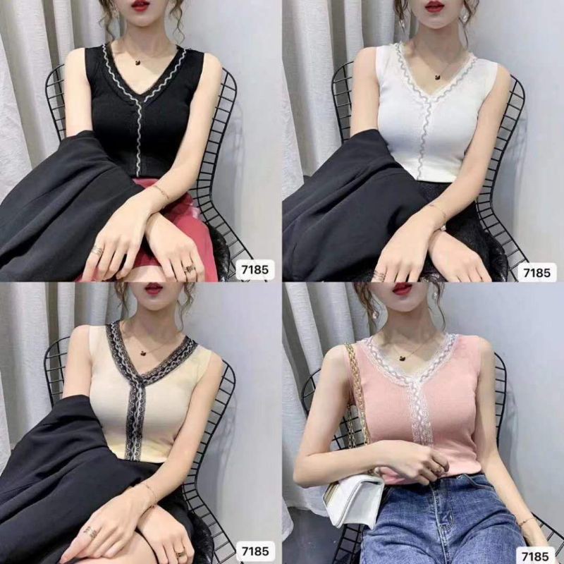 ready tangtop lekton rajut import / tanktop wanita import