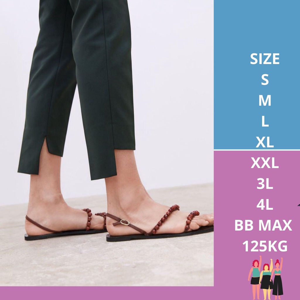 FIXUP - CELANA PANJANG HITAM WANITA JUMBO PANTS CELANA KERJA BUMIL PANTS CELANA KULOT