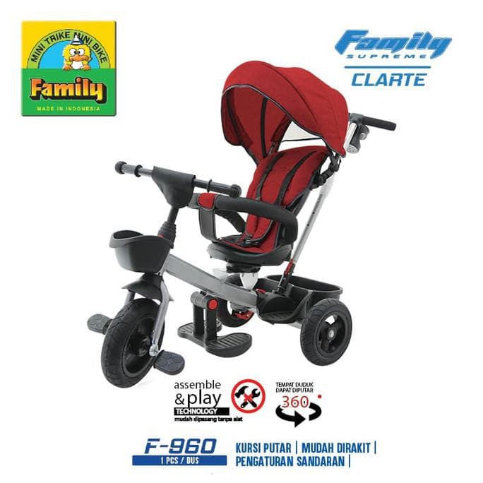 Sepeda Anak Roda 3 Tiga Family Tricycle F 360H, F362, F 329HT, F 860J, F 960, Family Marcel / Sepeda Stroller Family