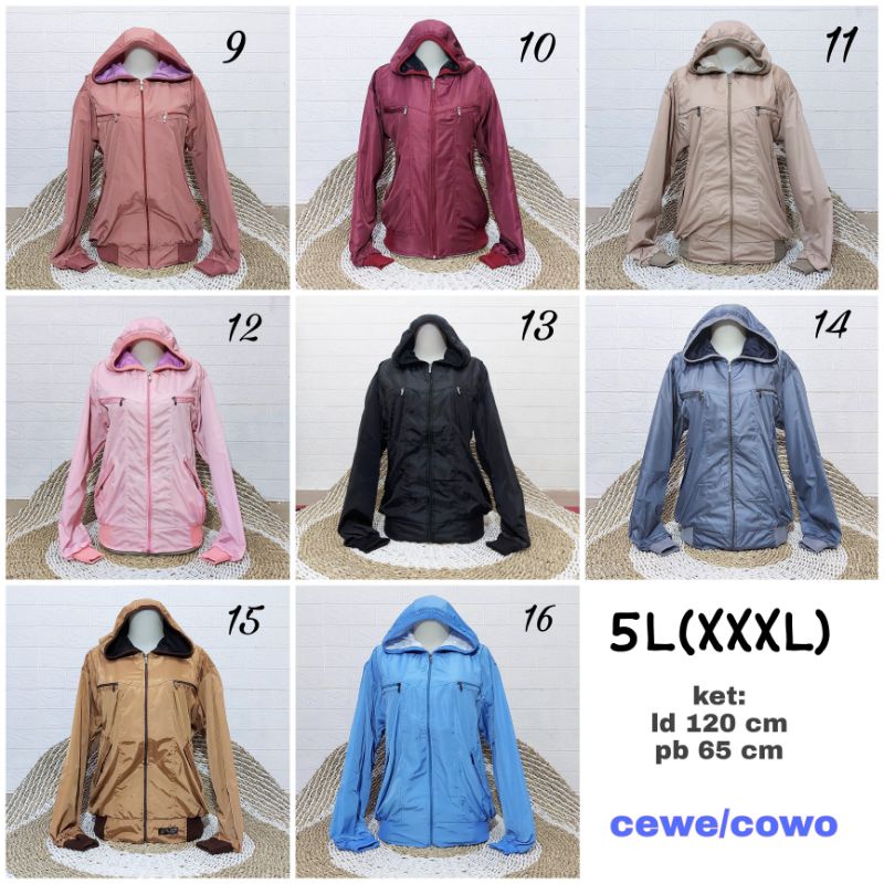 Jaket parasut WATERPROOF JUMBO(5L=XXXL)/ld 120 cm-1