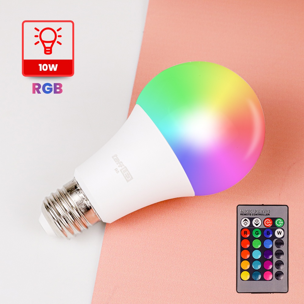 Lampu Bohlam RGB dengan Remote Control E27 10 W - B5 - 7RLL1QWH White