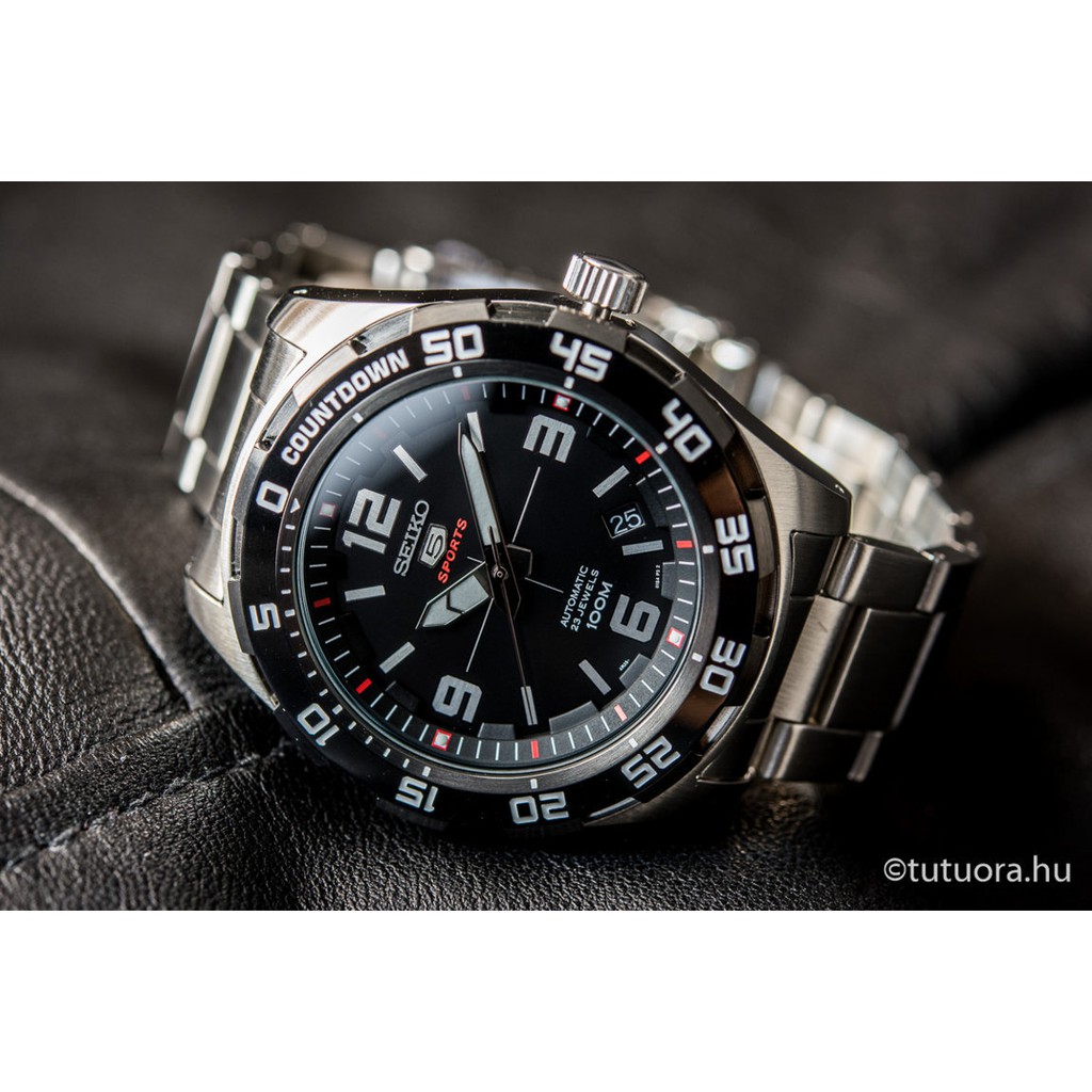 Seiko 5 Sports SRPB81K1 Black Dial Countdown - Jam Tangan Pria SRPB81