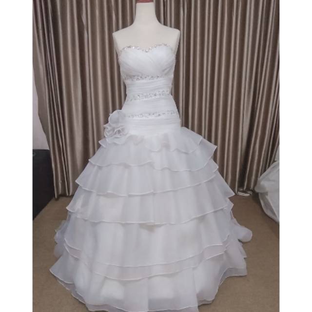 Gaun pengantin preloved atau second (bridal cuci gudang)
