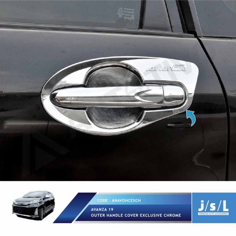 Mangkok Pintu Avanza 2019 Outer Handle Cover Exclusive Chrome