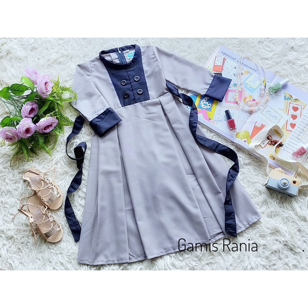 Gamis Rania/Gamis Syar'i Anak dan Dewasa/Baju Lebaran Cewek