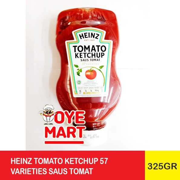 HEINZ TOMATO KETCHUP 57 VARIETIES SAUS TOMAT 325GR