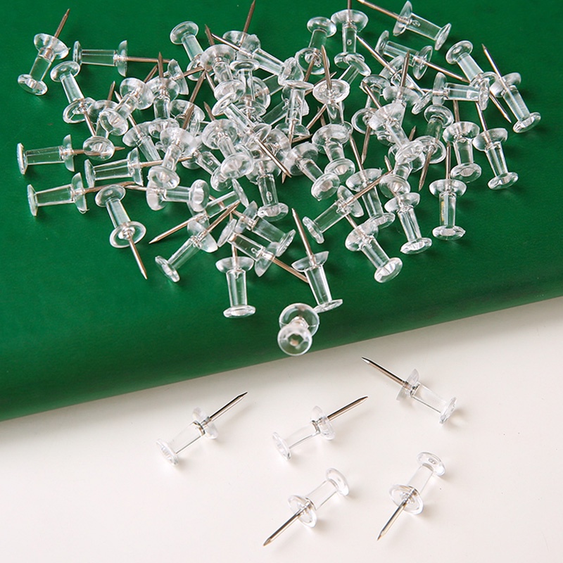 200 Pcs Creative Transparent Thumbtacks KT Board/Bulletin Board/Photo Wall Deco DIY Pushpins