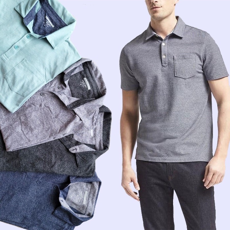 lovemecorner BANANA REPUBLIC DONT SWEAT IT POLO QUICK DRY BAHAN STRETCH KAOS POLO PRIA BAHAN KATUN