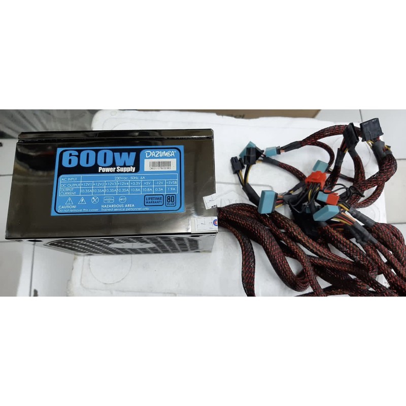 Power Supply Pure PC Dazumba 600watt 80plus Second
