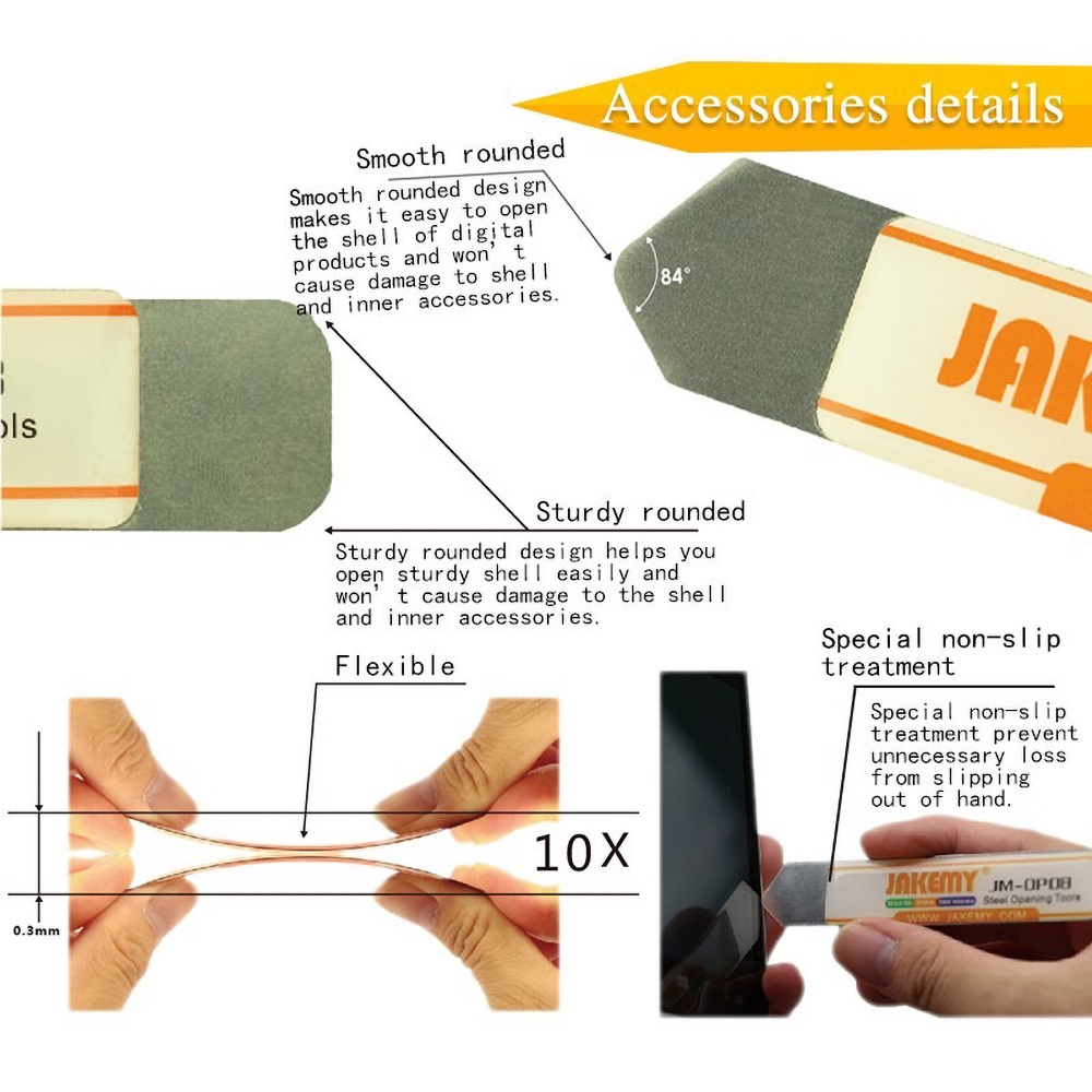 Jakemy JM-OP08 Opening Tool Congkelan Lcd Handphone Tipis