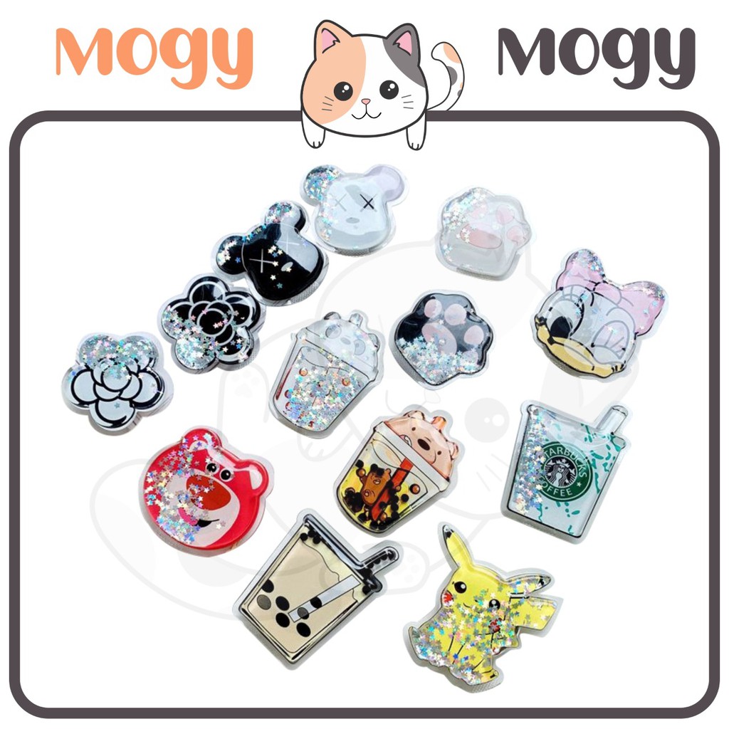 MOGYMOGY Pop Socket Glitter Karakter 3D  Phone Holder Aksesoris HP Popsocket