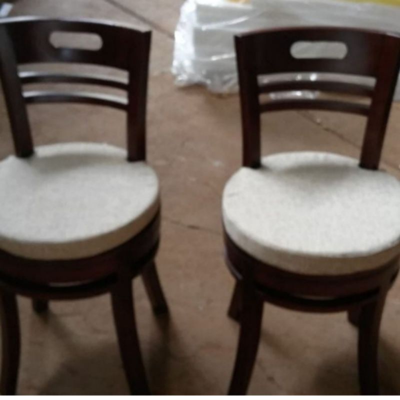 BANTALAN Kursi Makan Jati - JOK DUDUKAN Kursi Cafe Bulat Jati Minimalis