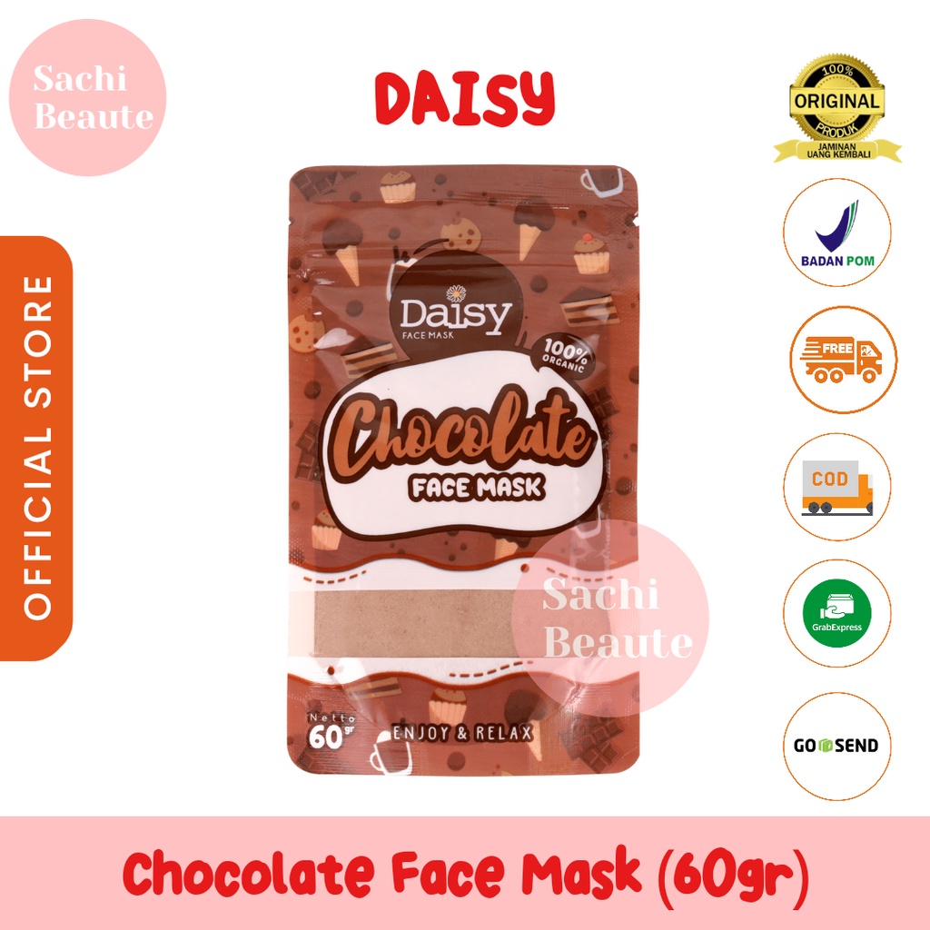 Daisy Organic Chocolate Facemask Face Mask Masker BPOM Original
