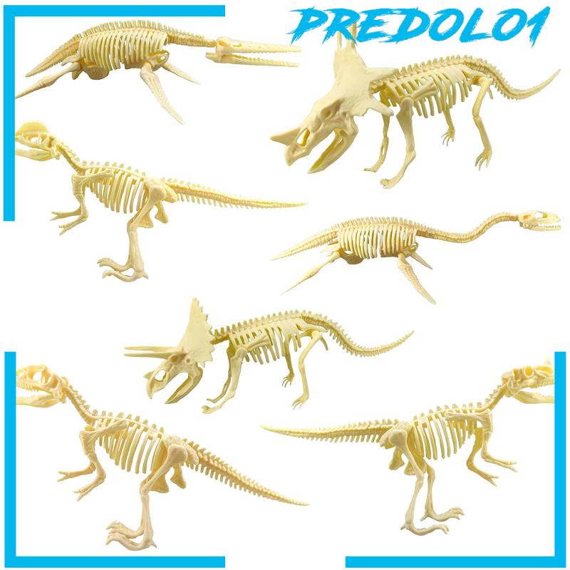 7Pcs Realistic Dinosaur Skeleton Toys Assorted Bones Figures Toys Gifts