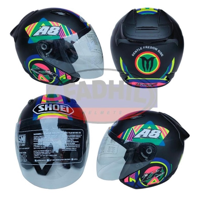 HELM R6 MOTIF. ( FREE PACKING BOX )