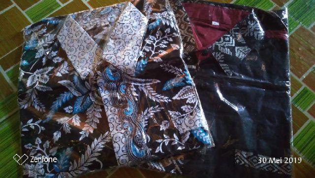 Asifa Batik Hrb026 Kenongo Kemeja Tosca Pendek Pekalongan Padi M L Xl Sogan Tulis Halus Kemeja Batik