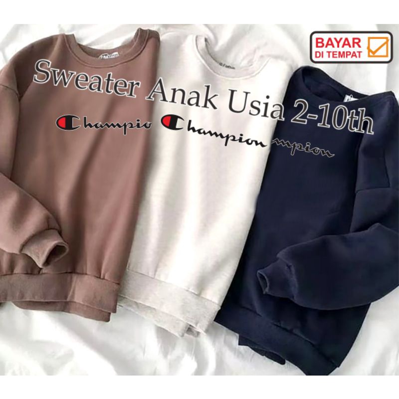 ((IB))SWEATER ANAK2 UNISEX/CH4MPION DIGITAL SABLON