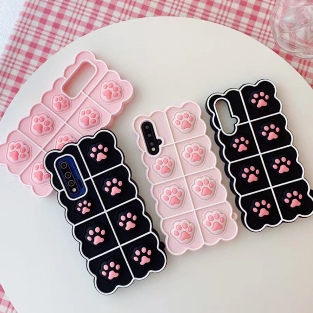 CAT PAW POP IT UP CASE OPPO RENO 2 3 4 5 6 PRO