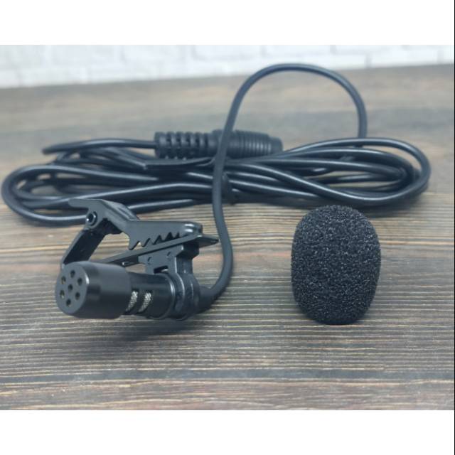 Microphone tanpa splitter 3.5mm Clip on Mic 2 garis Vlog Vlogger youtuber sejenis lavalier