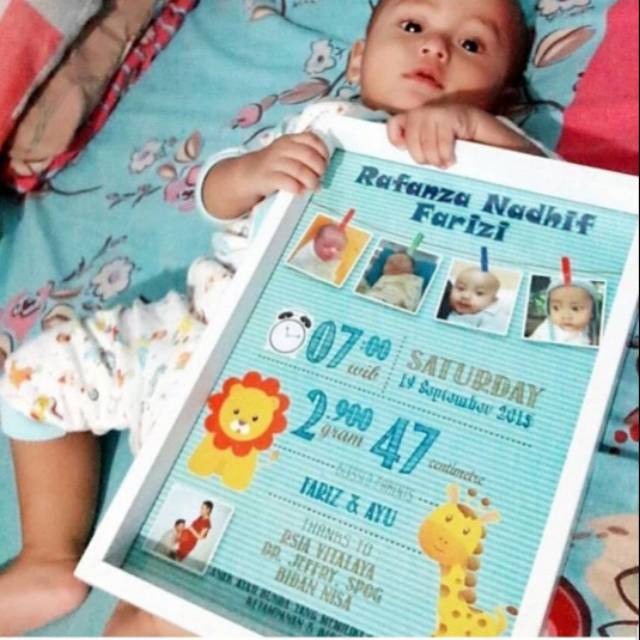 Baby biodata/biodata bayi/statusbirth/papan lahir/papan kelahiran anak