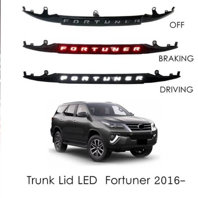 Trunk Lid Fortuner 2016 - 2020 Bagasi Belakang LED