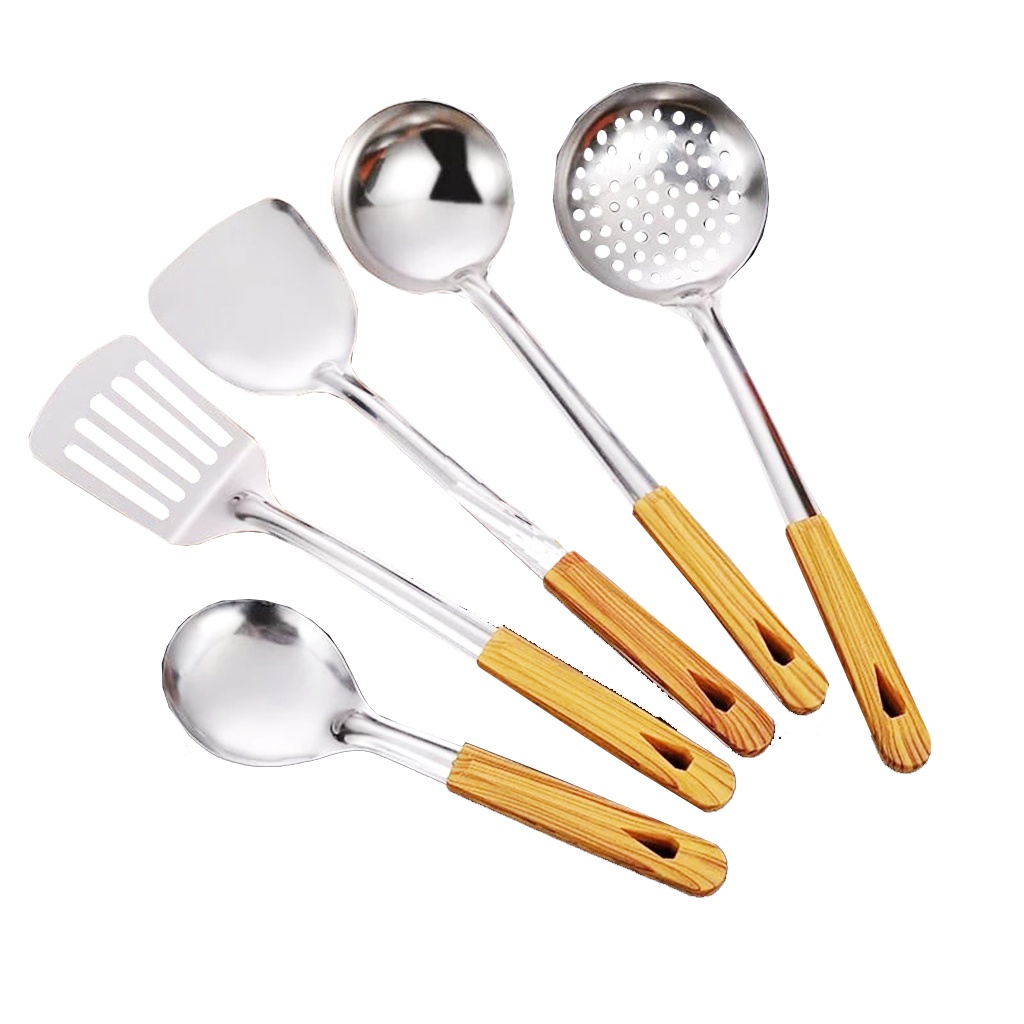 Spatula Sutil Penggorengan Centong Sodet Sayur Stainless Steel - Spatula Stainless Steel Sodet Goreng Tebal Anti Panas