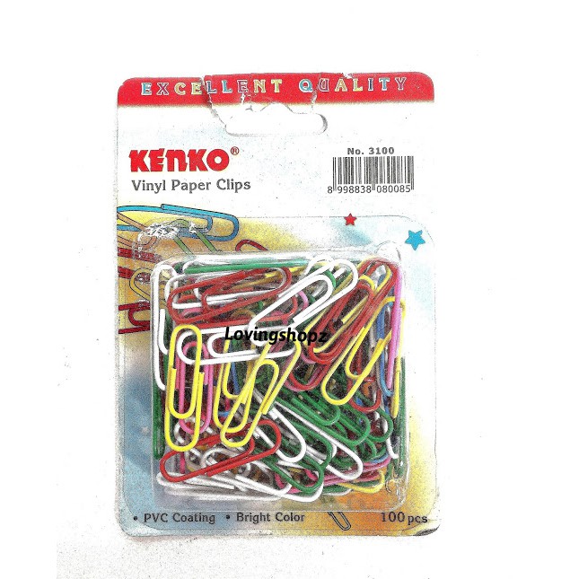 

Paper Clip Kenko Warna Warni No 3100 Vinyl Paper Clips