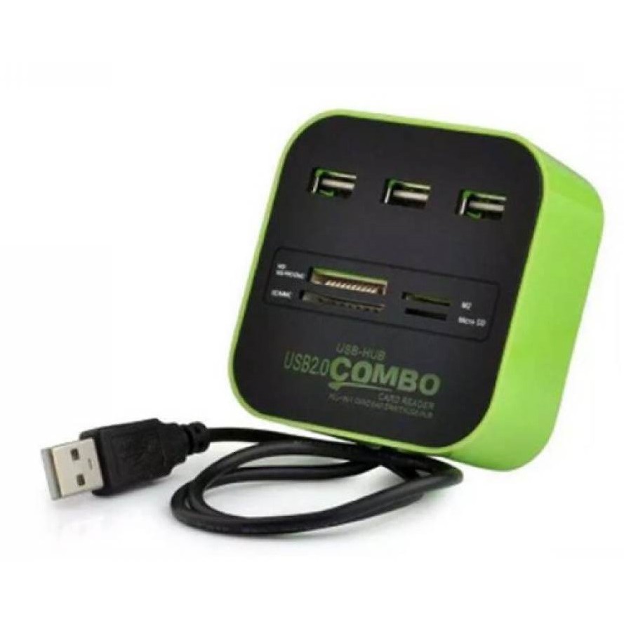 Card Reader USB HUB 3 port Support Micro SD M2 MMC MS pro Duo