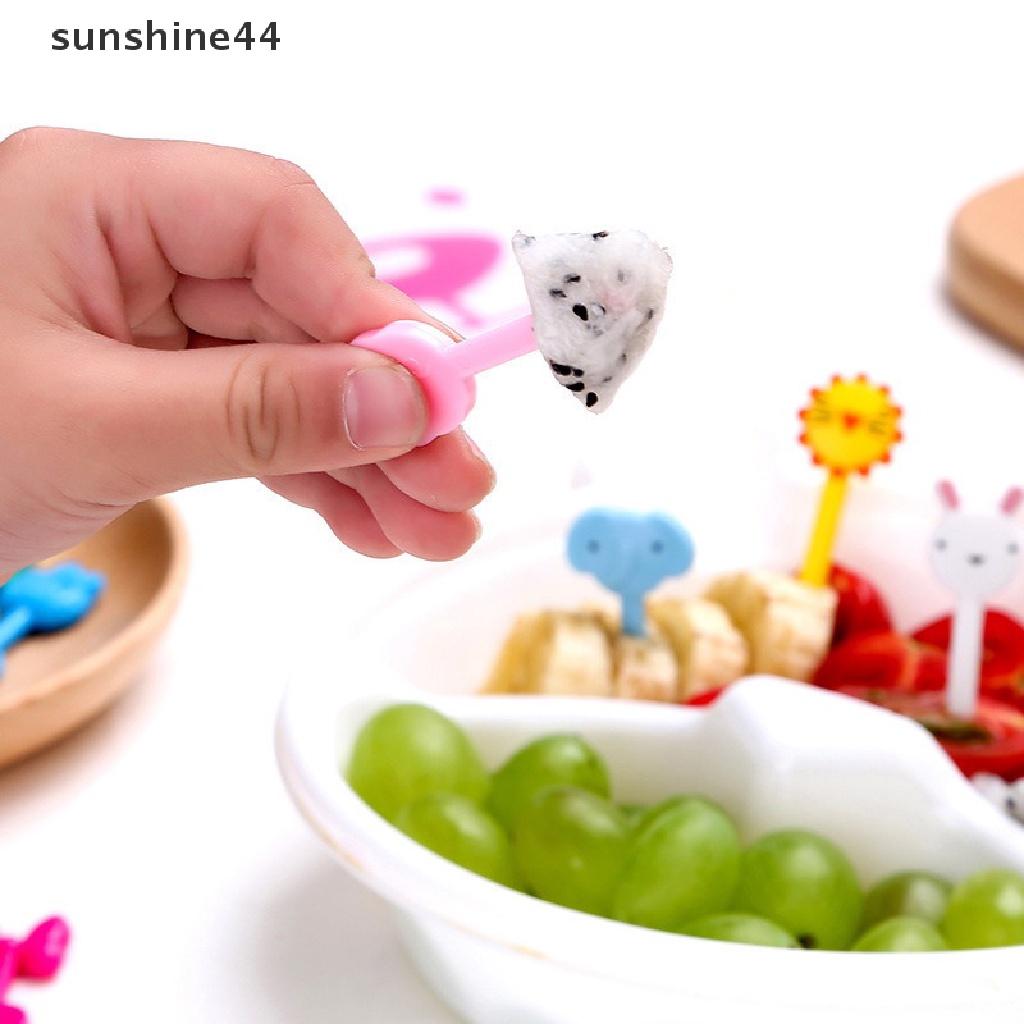 Sunshine Garpu Buah Mini Desain Kartun Untuk Dekorasi Pesta Anak