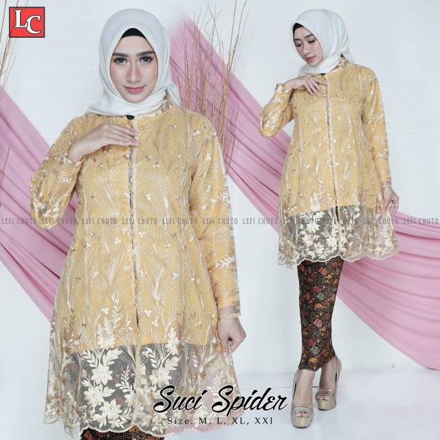 STELAN KEBAYA TUNIK TILLE BORDIR/KURUNG/KEBAYA KEKINIAN / KEBAYA MODREN/LONG TUNIK BORDIR