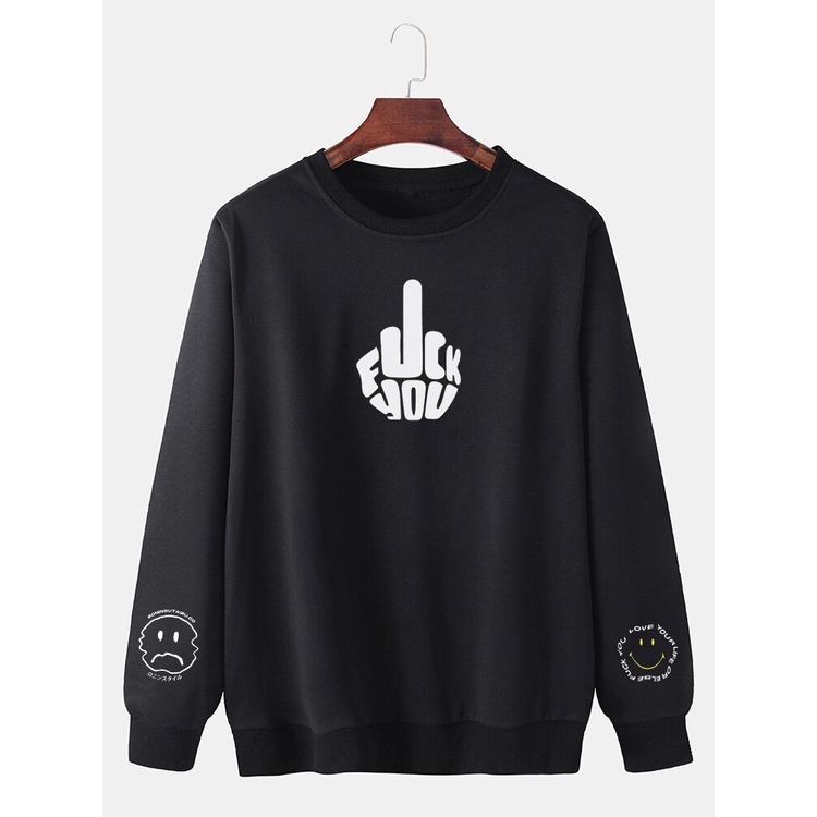 Crewneck Motip Simple Pria/Wanita High Quality