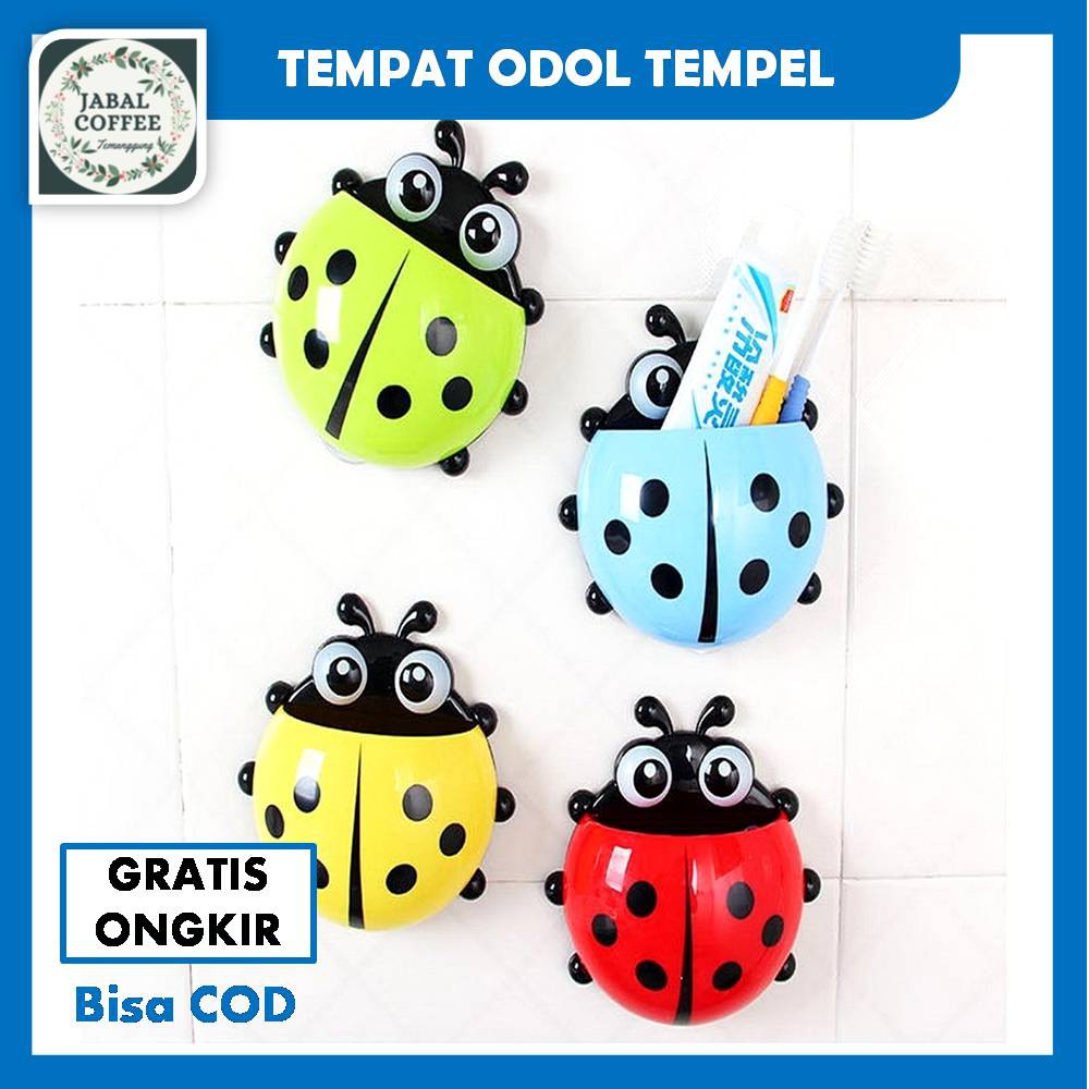 Tempat Odol Sikat Gigi Tempel / Lady Bug Kumbang / Tempat Odol / Tempat Sikat Gigi KumbangJ85