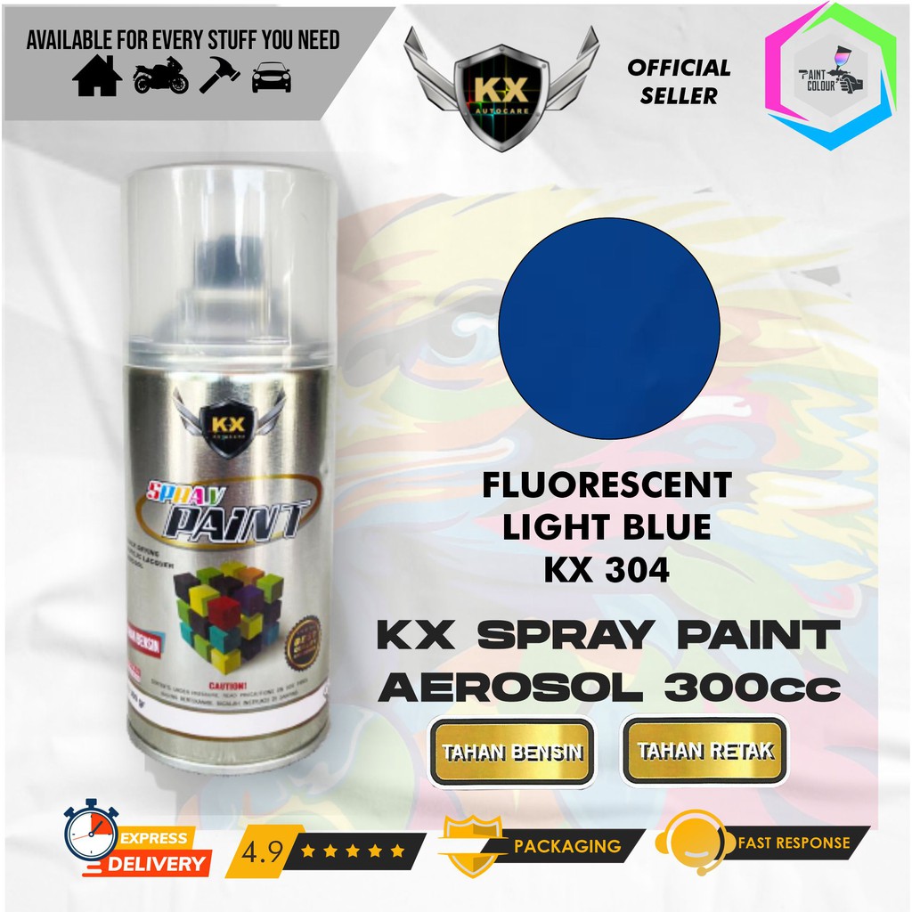 Cat Semprot Aerosol / Pylox KX Autocare Paint - KX 304 FLUORESCENT BLUE
