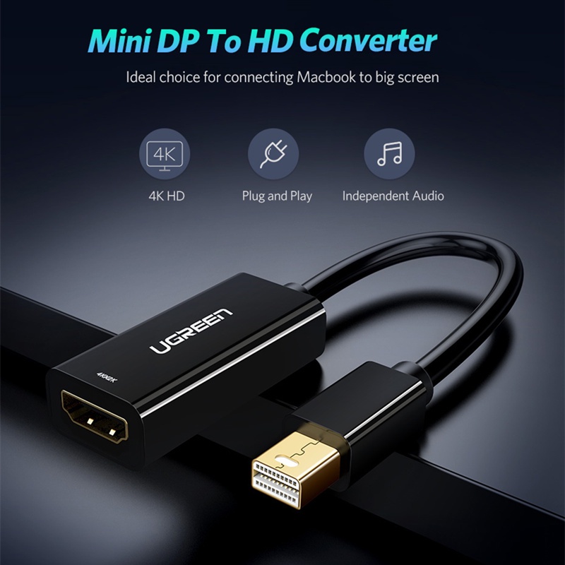 Ugreen Kabel Adapter Mini DisplayPort Ke HDMI 2 4K / 30Hz HD HDMI