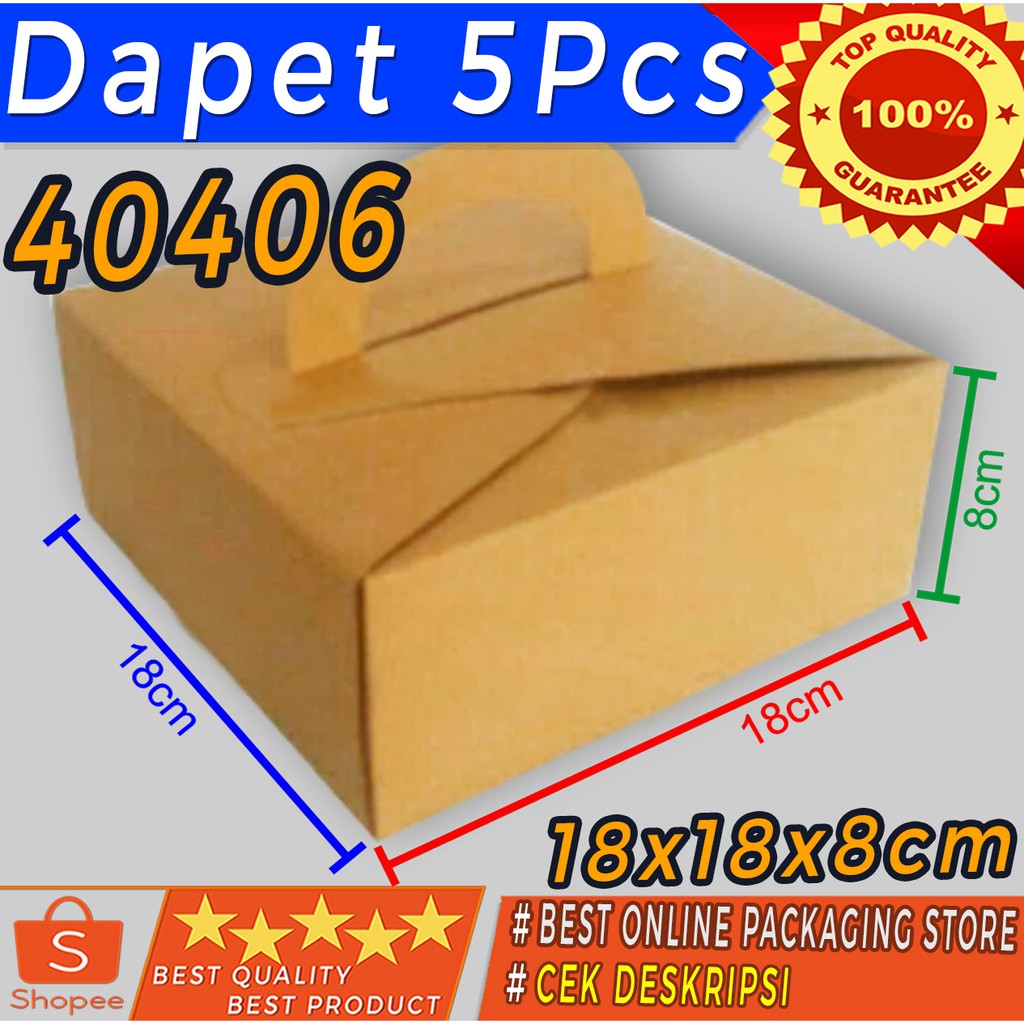 

DUS KUE CANTIK / GIFT BOX ELEGAN / BOX KUE 18X18x8cm 40406 isi 5bh