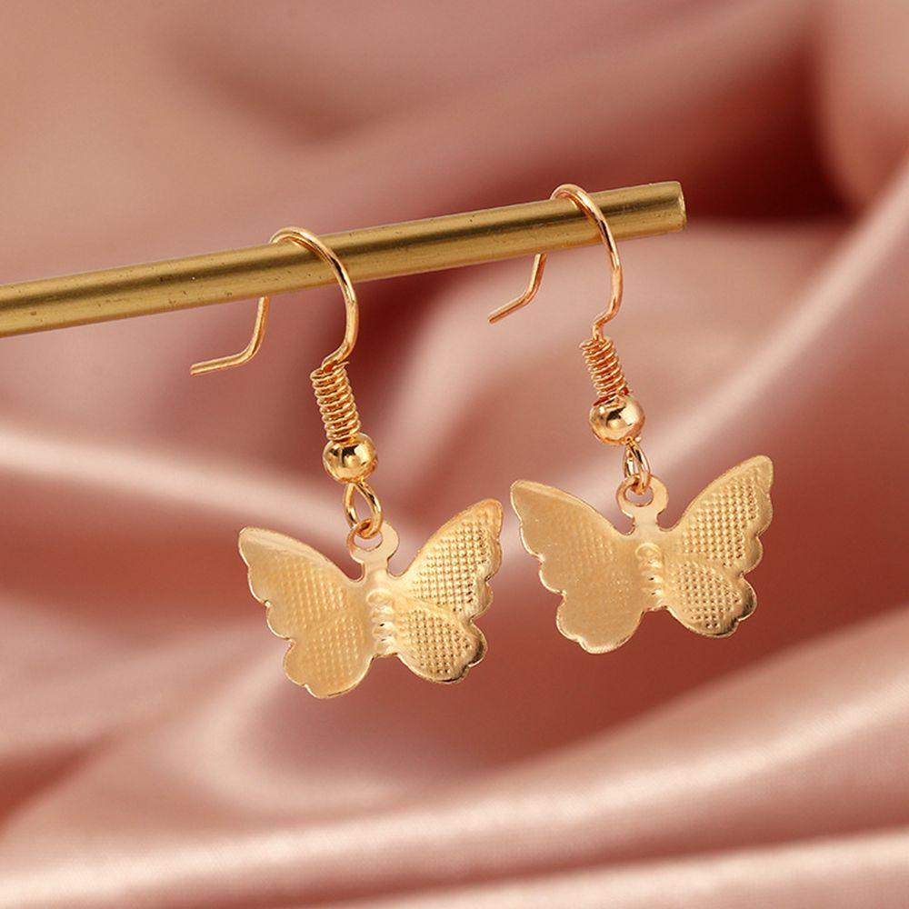 Preva Anting Kupu-Kupu Anting Pesona Hadiah Emas Perak Perhiasan Fashion Motif Hewan