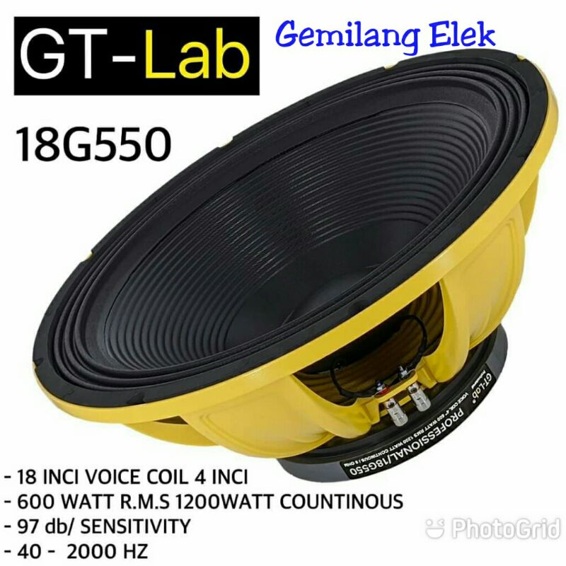 Speaker Komponen GT-Lab 18G550