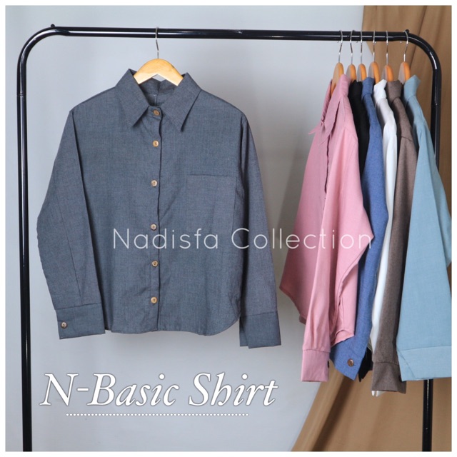 N Basic Shirt Kemeja Polos oversize