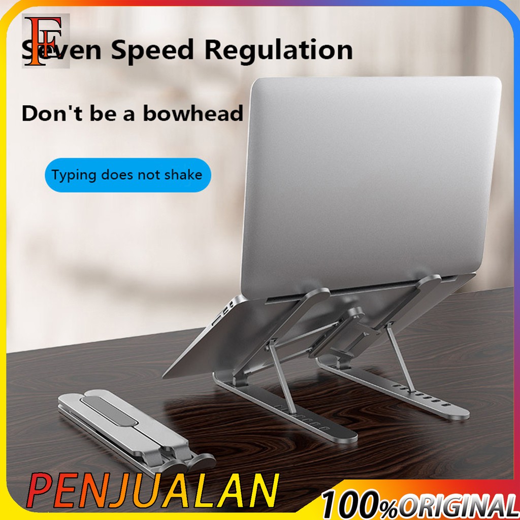 Holder Aluminium Adjustable Portable Holder Untuk Macbook iPad Pentab laptop holder stand aluminium