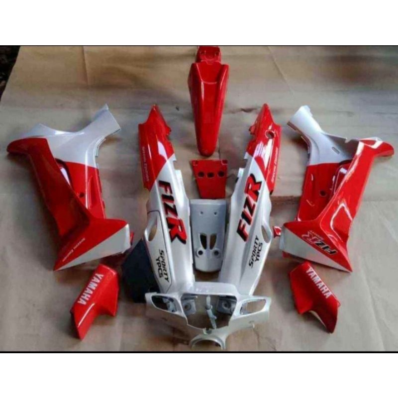 Cover Body Bodi Halus Full Set Yamaha Fiz R F1zr Fiz r Merah Putih Marlboro