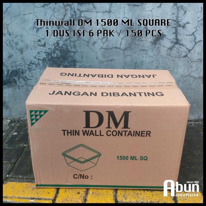 Thinwall Dm 1500Ml Square Isi 6Pak / 1 Dus